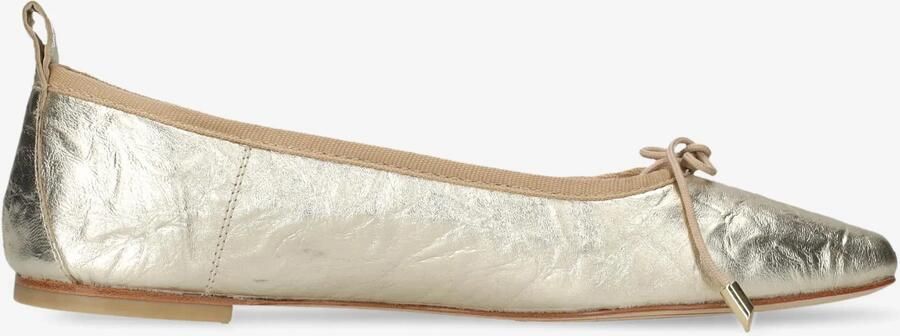 Fred de la Bretoniere IDRIS BALLETTO Ballerina Crunch metallic leren ballerina's goud