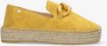Fred de la bretoniere June Li espadrille suède mosterdgeel - Geel