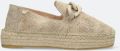 Fred de la bretoniere June Li espadrille Suède slangenprint Nwp Zand - Beige
