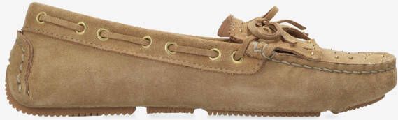 Fred de la Bretoniere Suede Moccasin Loafers Brown Dames - Foto 2