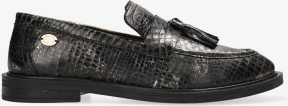 Fred de la bretoniere Loafer Fairy Moccy Snake Zwart