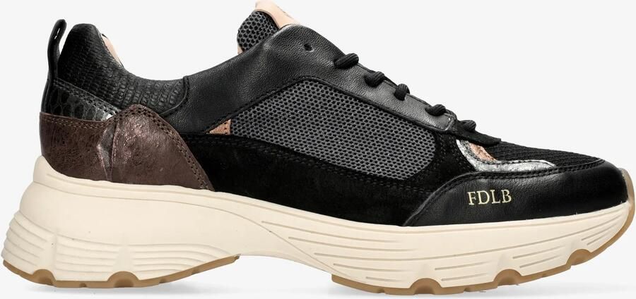 Fred de la Bretoniere Mariola Luna chunky leren sneakers zwart