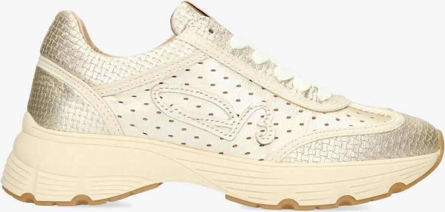FRED DE LA BRETONIERE Lage Sneakers Dames Mariola Raffi Leer Goud