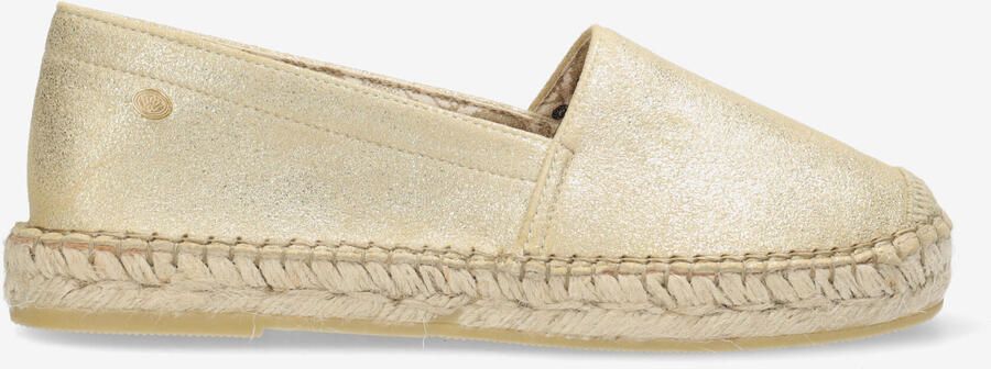 Fred de la bretoniere Mili Ana espadrille Metallic suède Champagne