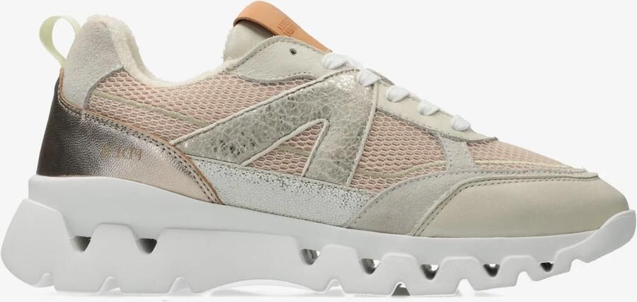 FRED DE LA BRETONIERE Lage Sneakers Dames Nona Eef Leer Beige - Foto 2