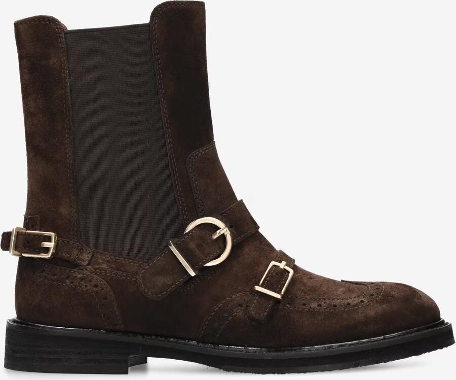 Fred de la bretoniere PARIS EDANE Ankle Boot Suede Dark Brown