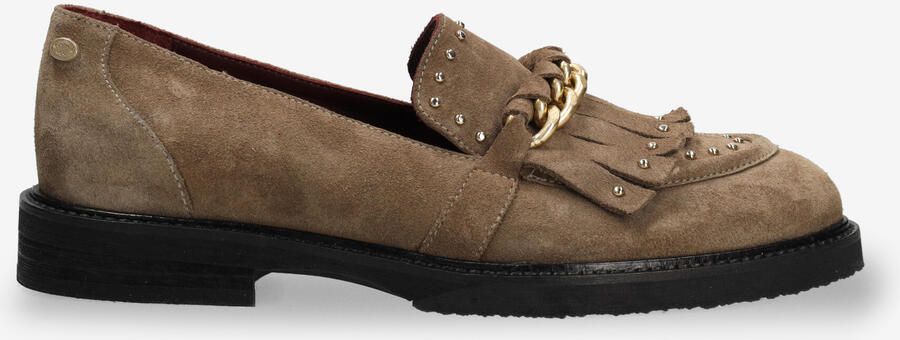 FRED DE LA BRETONIERE Loafers Dames Paris Leya Suède Taupe