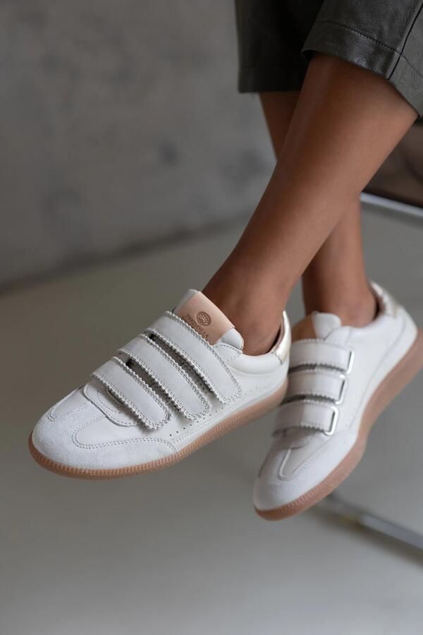 FRED DE LA BRETONIERE Lage Sneakers Dames Pearl Valencia Leather Maat: 36 Materiaal: Leer Kleur: Beige - Foto 3