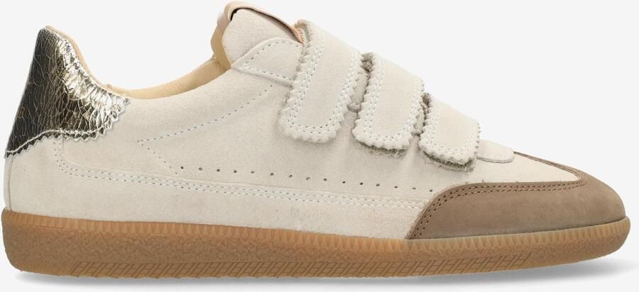 Fred de la bretoniere Pearl Valencia sneaker Suède Licht zand
