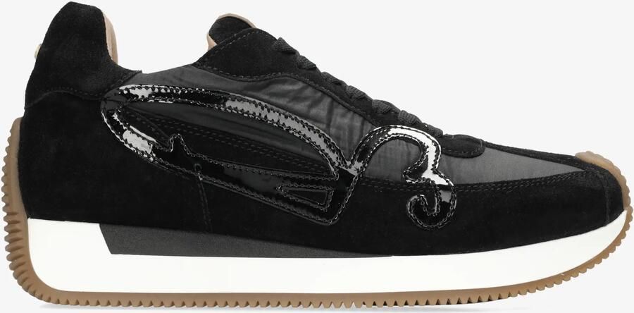 Fred de la Bretoniere Yentl Sign Mix leren sneakers zwart wit - Foto 2