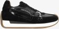 Fred de la Bretoniere Yentl Sign Mix leren sneakers zwart wit - Zwart