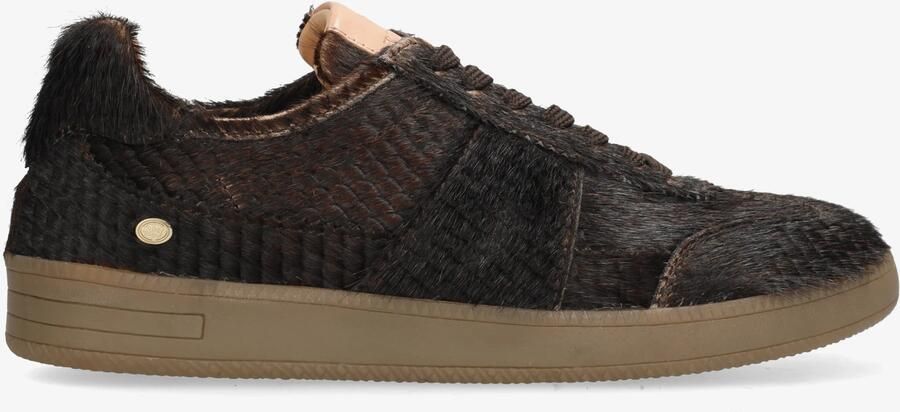 Fred de la Bretoniere ZAZZA ELLA Sneaker Pony Snake Dark Brown - Foto 4