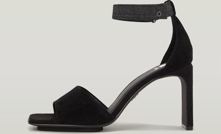 G-Star RAW Darcy Suède Sandalen Met Hak Zwart Dames