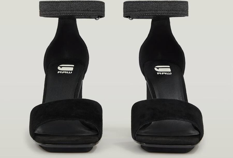G-Star RAW Darcy Suède Sandalen Met Hak Zwart Dames - Foto 4