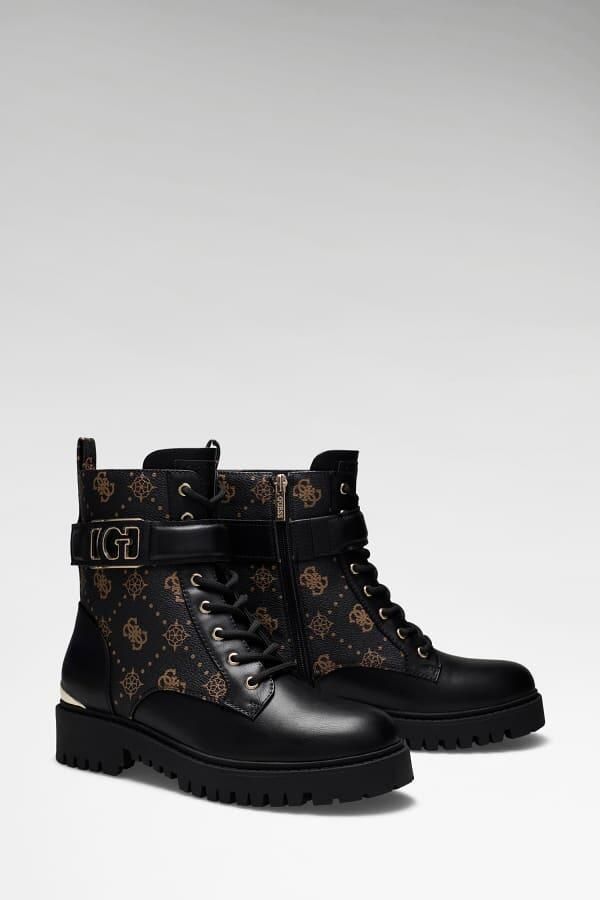 Guess Enkellaarzen met monogram en reliëfaccenten - Foto 9