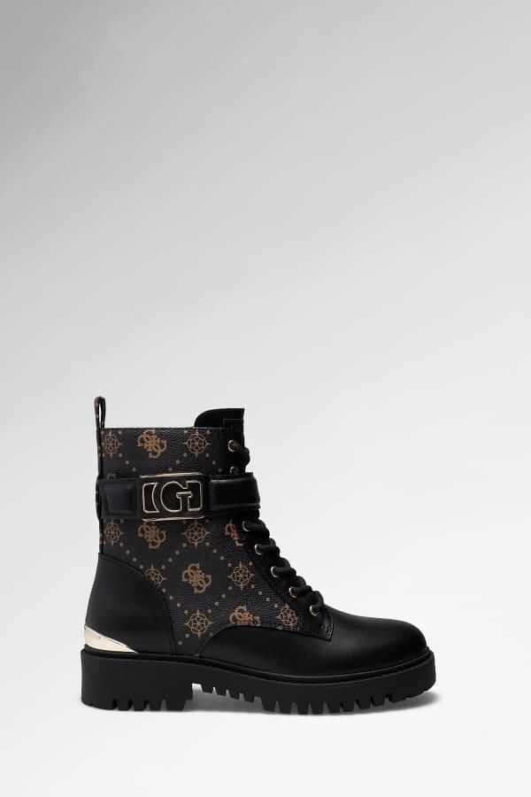Guess Enkellaarzen met monogram en reliëfaccenten - Foto 7