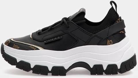 Guess Sneakers met logo print van stof en eco-leer - Foto 4