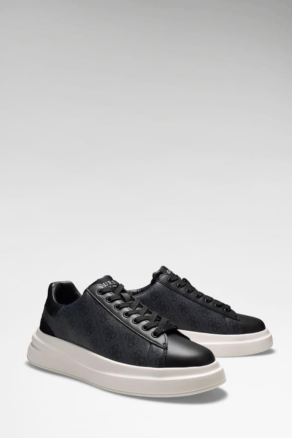 Guess Zwarte Sneakers 4G Logo Suède Inzetstukken Black Heren - Foto 2