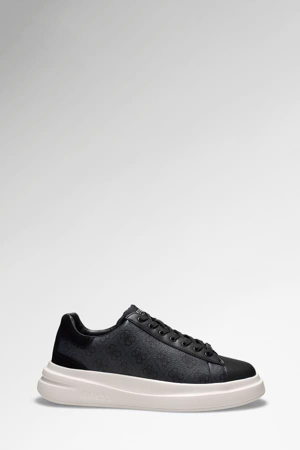 Guess Zwarte Sneakers 4G Logo Suède Inzetstukken Black Heren - Foto 5