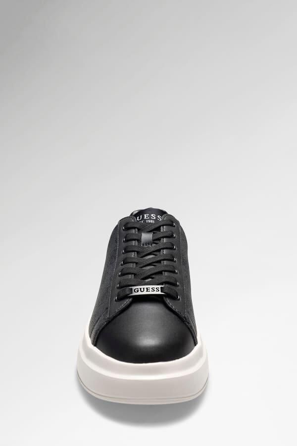 Guess Zwarte Sneakers 4G Logo Suède Inzetstukken Black Heren - Foto 6