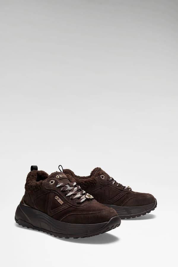 Guess Facter Hardloopschoenen Van Echt Leer