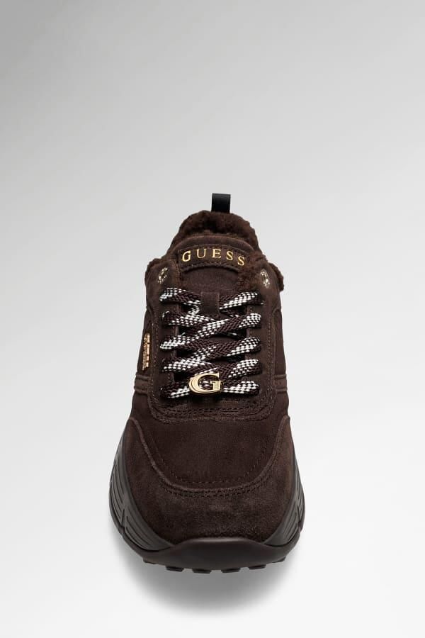 Guess Facter Hardloopschoenen Van Echt Leer - Foto 3