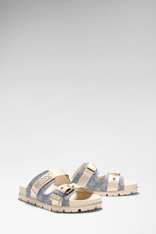 Guess Faxona Denim Sandalen - Foto 6