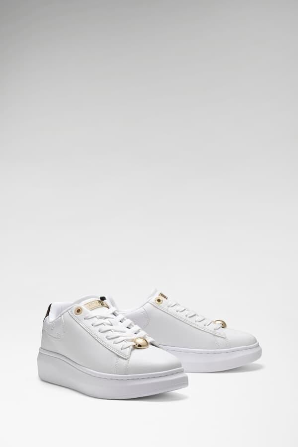 GUESS Sneakers laag 'Fireup' bruin donkerbruin goud wit - Foto 3