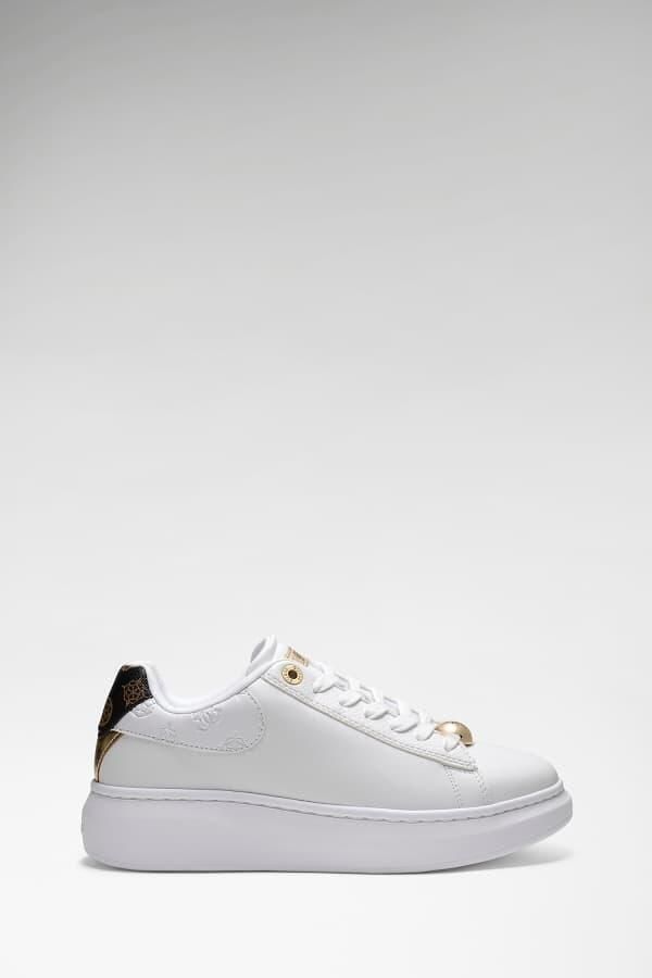 GUESS Sneakers laag 'Fireup' bruin donkerbruin goud wit
