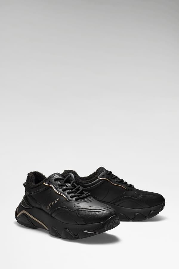 GUESS Sneakers laag 'MICOLA4' cappuccino zwart