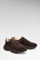 Guess Micola Sneakers Van Echt Leer - Bruin