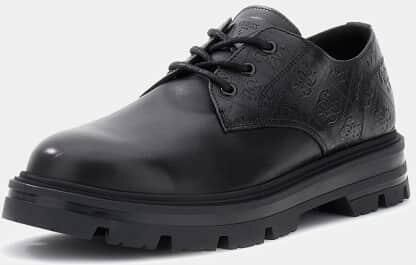 Guess Mocassin Met Veters Garni Echt Leer