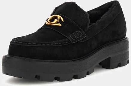 Guess Loafers van een mix van leer en textiel model 'YANIKAY' - Foto 4