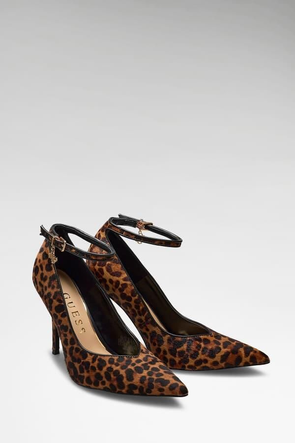 Guess Nadeea Echt Leer Court Shoes