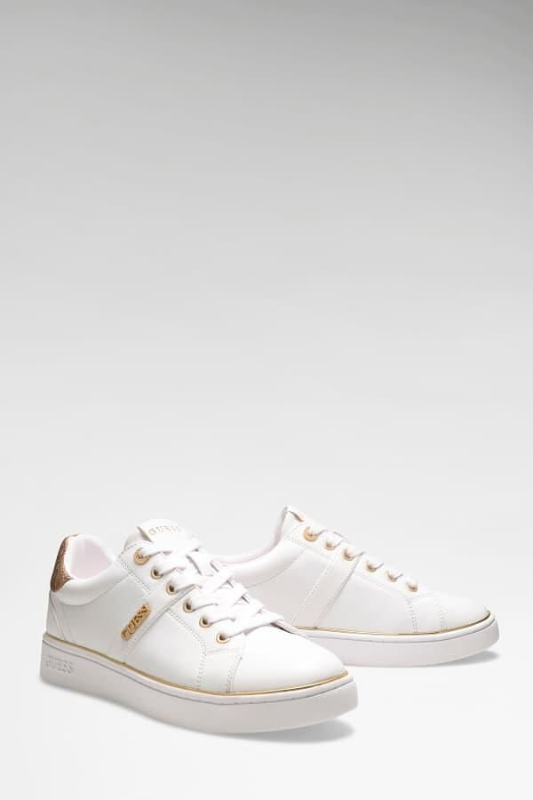 GUESS Sneakers laag 'BRITZ' cappuccino goud wit - Foto 3