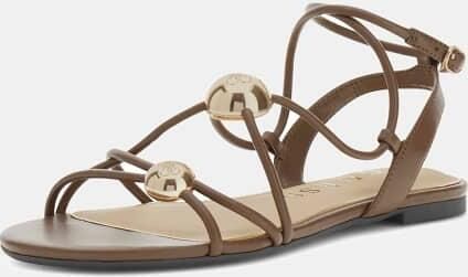 GUESS Sandalen met riem 'TABENN' cappuccino goud - Foto 7