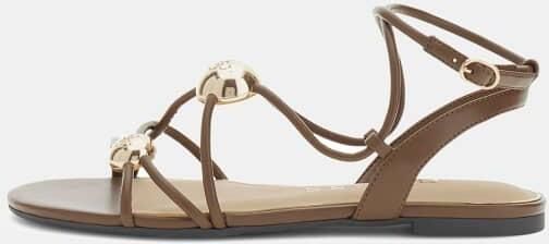 GUESS Sandalen met riem 'TABENN' cappuccino goud - Foto 9
