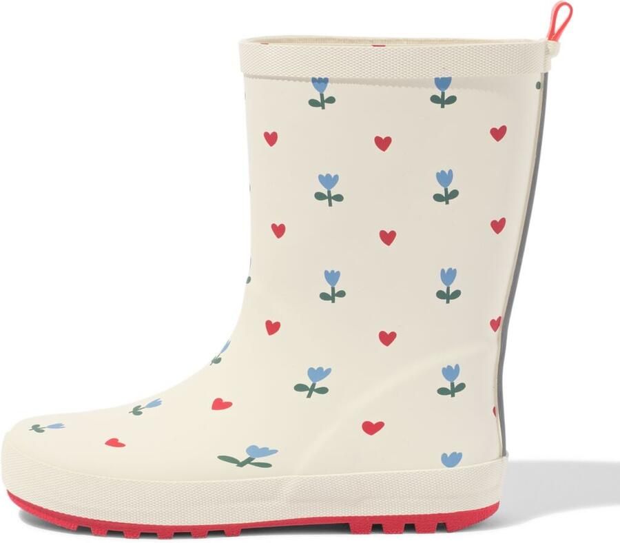 HEMA Baby Regenlaarzen Hart-bloem Multi