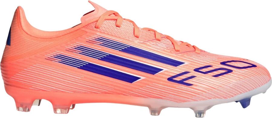 Adidas Perfor ce F50 League FG MG Senior voetbalschoenen koraalrood wit kobaltblauw - Foto 2