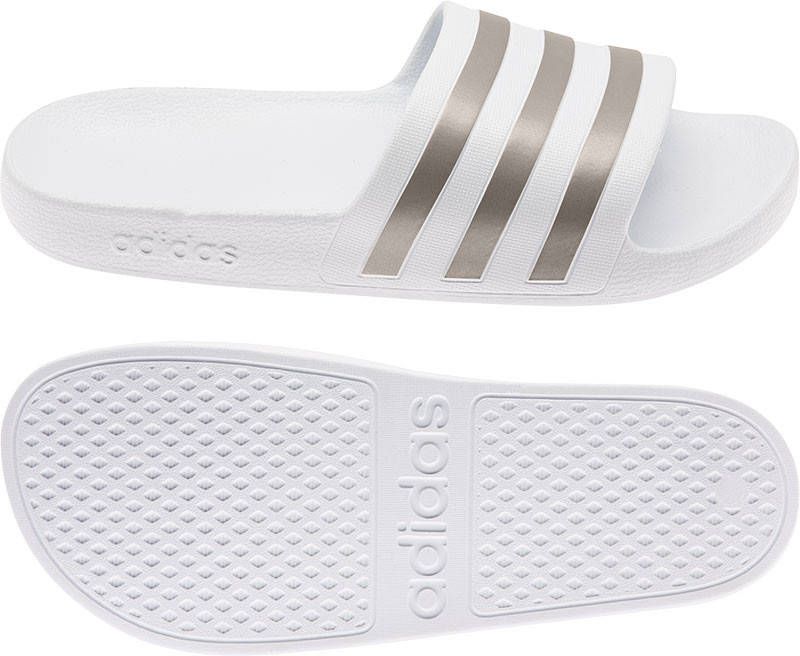 Adidas Performance Adilette Aqua badslippers wit/goud - Schoenen.nl Adidas Performance Adilette Aqua badslippers wit/goud - Schoenen.nl