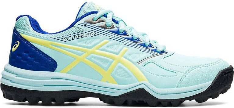 ASICS Gel Lethal Field hockeyschoenen lichtblauw/geel/blauw - Schoenen.nl