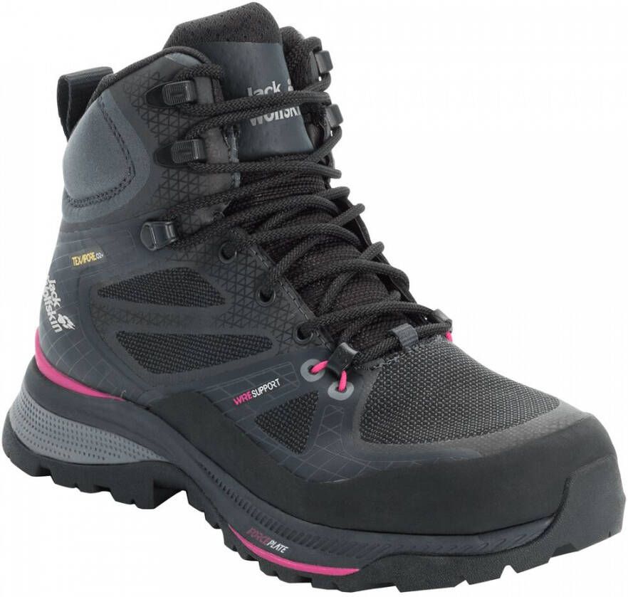 Jack Wolfskin Force Trekker Texapore Mid Women Waterdichte trekkingschoenen Dames 37 zwart black pink