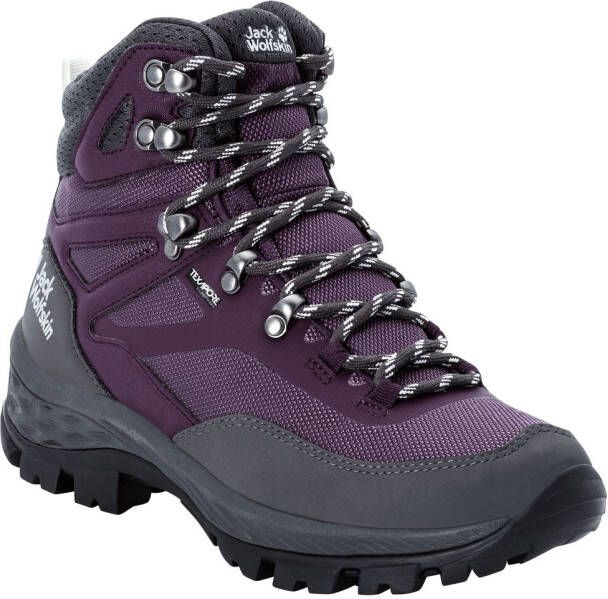 Jack Wolfskin Rebellion Guide Texapore Mid Women Waterdichte wandelschoenen Dames 39.5 purper purple grey