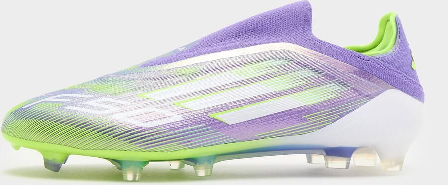 Adidas F50 Elite Veterloze Gras Voetbalschoenen (FG) Paars Wit Neongeel - Foto 4
