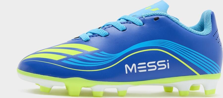 Adidas Perfor ce F50 Messi Club FG JG junior voetbalschoenen kobaltblauw geel - Foto 4