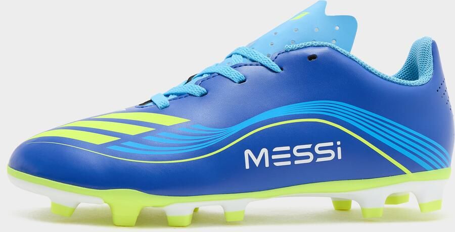 Adidas Perfor ce F50 Messi Club FG JG junior voetbalschoenen kobaltblauw geel - Foto 5