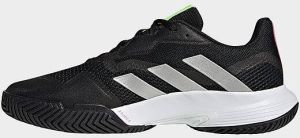 Adidas Courtjam Control Tennisschoenen Core Black Silver Metallic Cloud White Dames