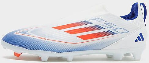 Adidas F50 League Laceless FG Junior Cloud White Solar Red Lucid Blue- Dames Cloud White Solar Red Lucid Blue