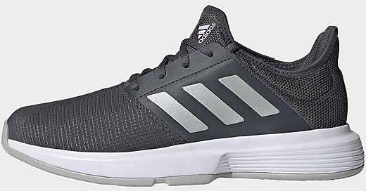 Adidas GameCourt Tennisschoenen Grey Six Silver Metallic Purple Tint Dames