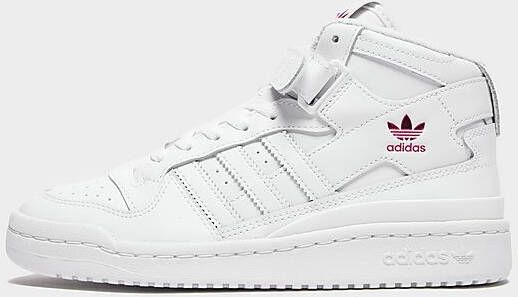pink and white high top adidas